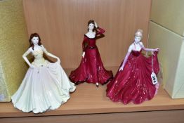 THREE BOXED COALPORT FIGURINES, comprising limited edition 'Shall we Dance' from an edition of 300