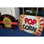 TWO MODERN DECORATIVE ILLUMINATED ADVERTISING SIGNS, 'Pop Corn'