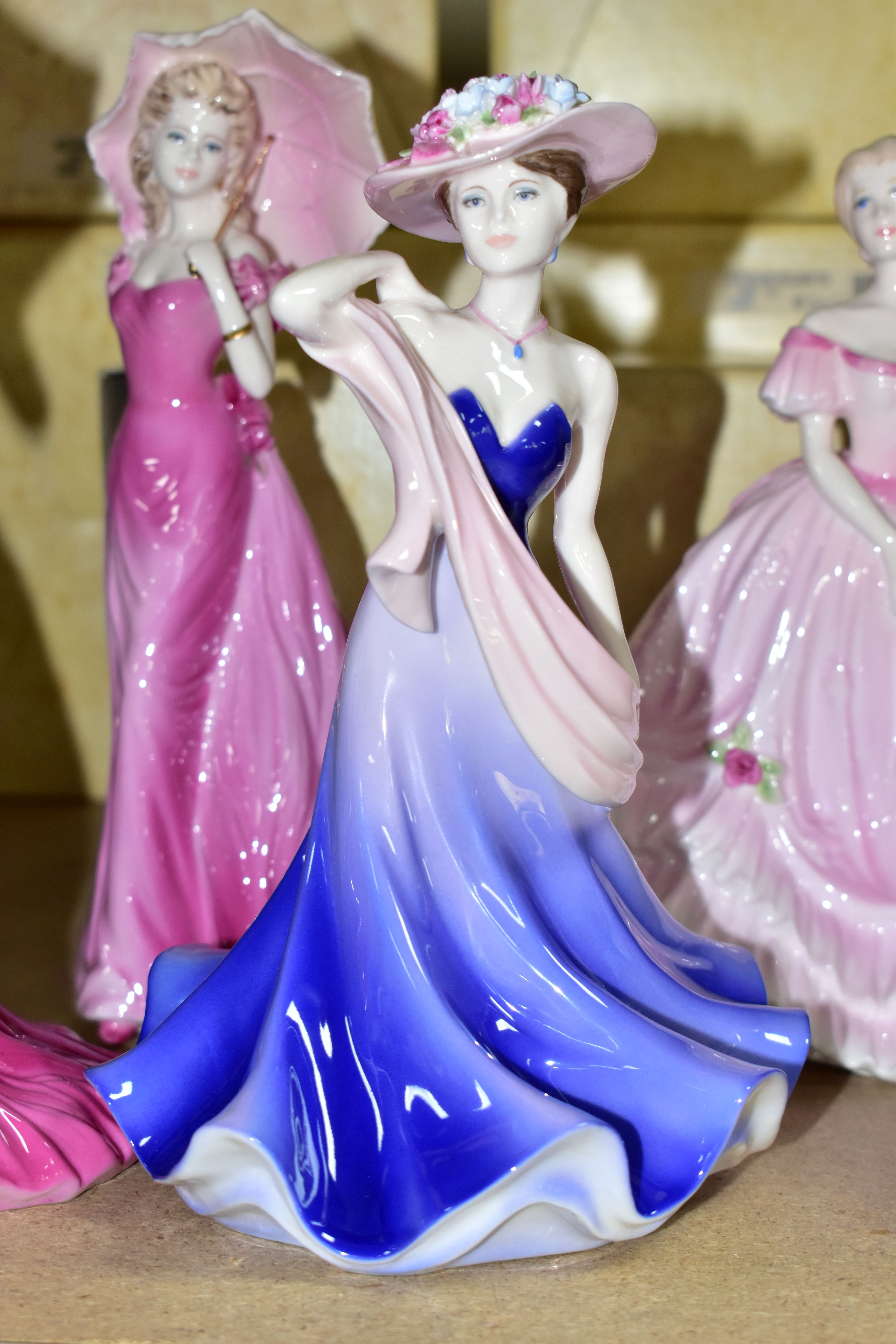 FIVE BOXED COALPORT AUSTRALIAN EXCLUSIVE FIGURINES, limited editions, comprising Margot 89/500, - Image 4 of 7