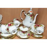 A TWENTY PIECE ROYAL ALBERT OLD COUNTRY ROSES PART COFFEE/TEA SET, comprising a coffee pot, six