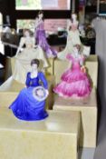 FIVE BOXED COALPORT FIGURINES, comprising Ladies of Fashion: 'Rosemary', 'Emma Jane' exclusive to