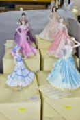 SIX BOXED COALPORT FIGURINES, comprising 'Janet' from the Collingwood collection with