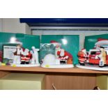 TWO COALPORT LIMITED EDITION RAYMOND BRIGGS FATHER CHRISTMAS FIGURE GROUPS, comprising 'Line