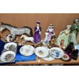 A GROUP OF CERAMICS, to include a Beswick Bois Roussel Racehorse 701, second version in grey matt