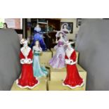 SIX BOXED COALPORT LADIES OF FASHION FIGURINES, comprising Anne Figurine of the Year 1997, with