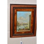 A GARDELLI, a pair of framed oils on copper depicting Venetian scenes, signed lower right, with