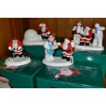 FOUR COALPORT RAYMOND BRIGGS' 'FATHER CHRISTMAS' FIGURE GROUPS, comprising a limited edition 'Line