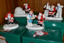 FOUR COALPORT RAYMOND BRIGGS' 'FATHER CHRISTMAS' FIGURE GROUPS, comprising a limited edition 'Line