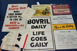 VINTAGE POSTERS, comprising eight BOVRIL advertising posters, a WHITBREAD'S Bottled Beers