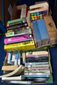 THREE BOXES OF BOOKS PUBLISHED CIRCA MID TO LATE 20TH CENTURY, to include a selection of books