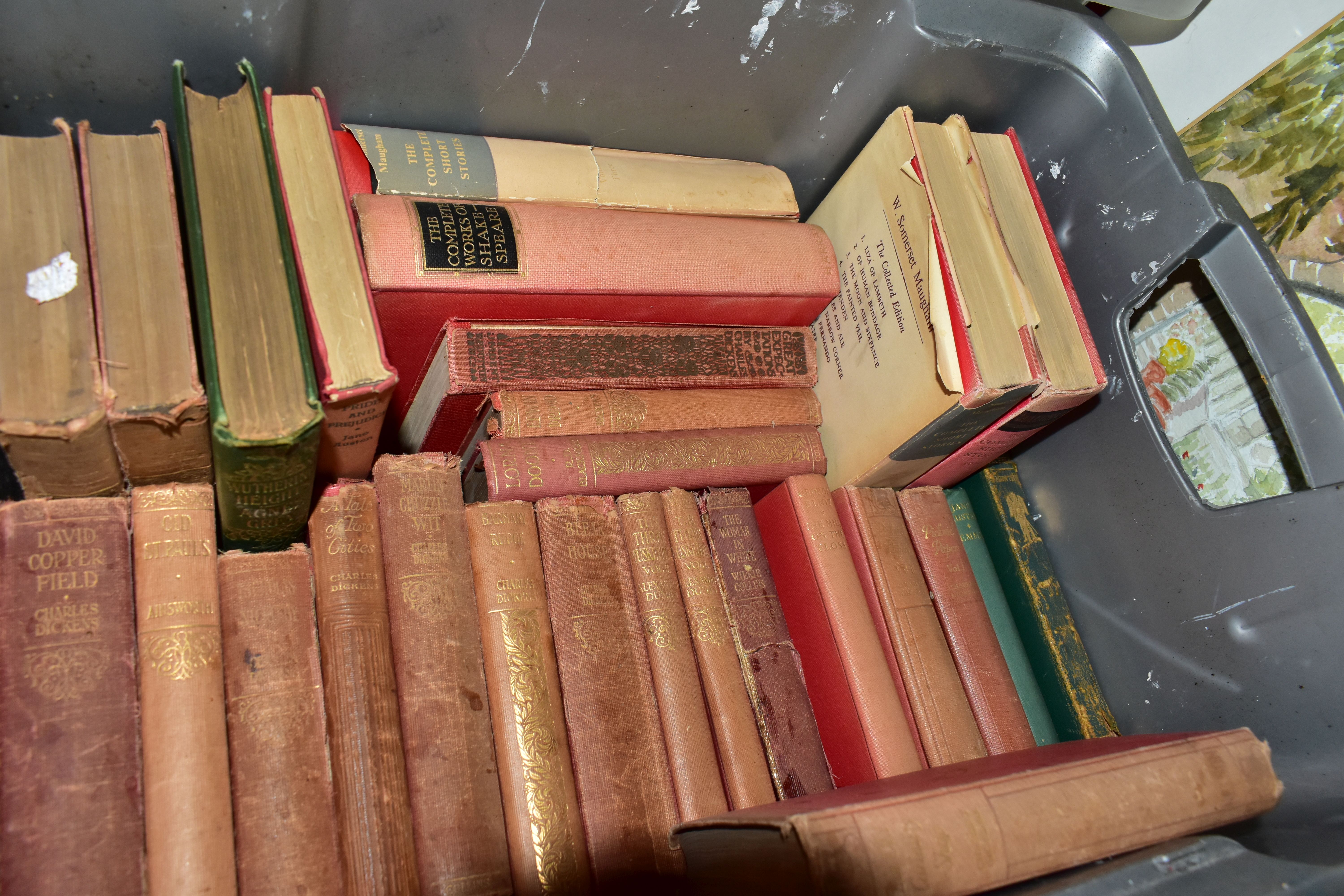 FOUR BOXES AND LOOSE BOOKS, PICTURES, HABERDASHERY AND SUNDRY ITEMS, to include fifty books, - Image 6 of 8