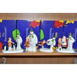 FOUR BOXED COALPORT THE SNOWMAN CHARACTER FIGURES, comprising The Adventure Begins, Penguin Pals: an