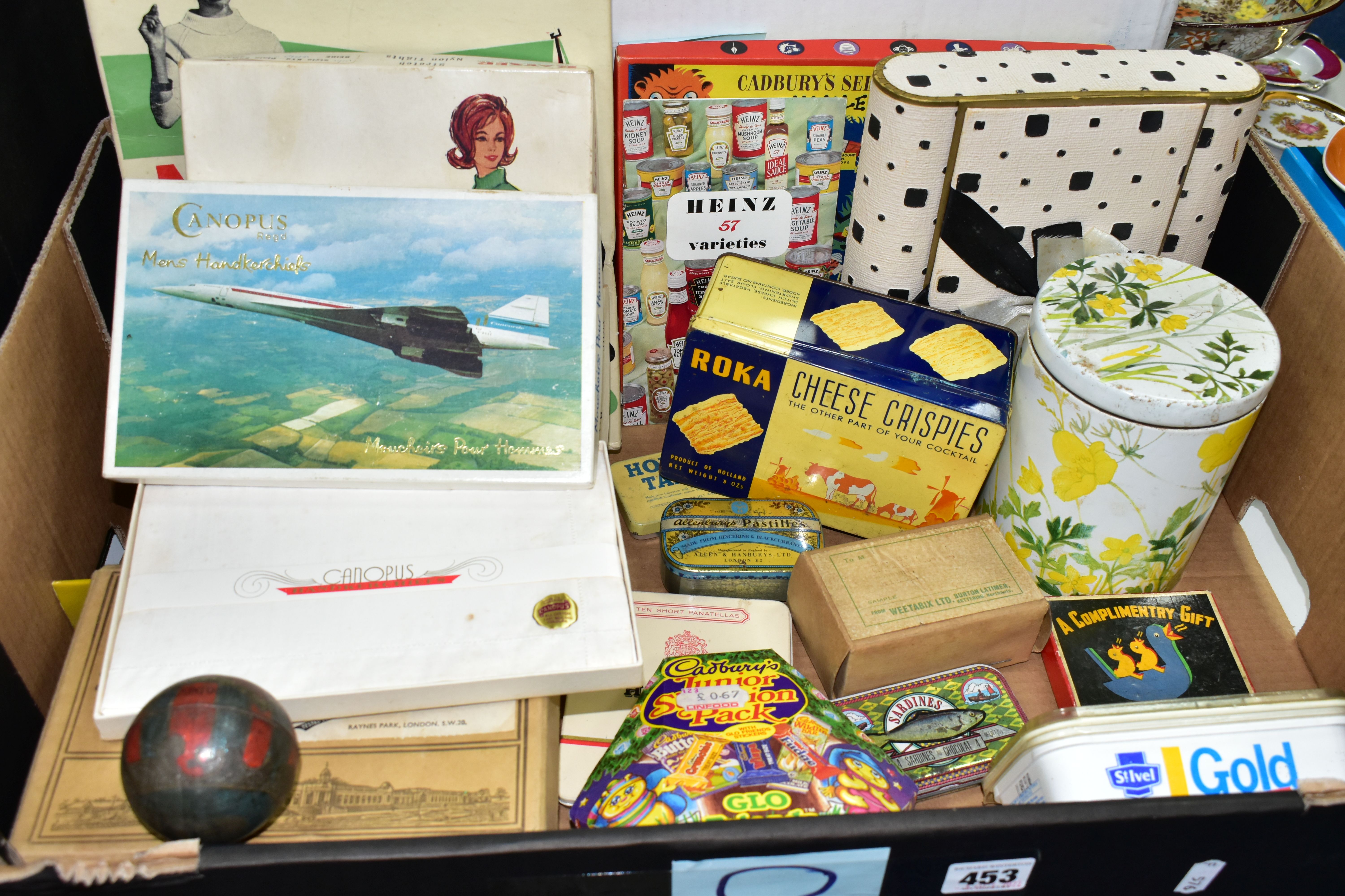 TWO BOXES OF VINTAGE PACKAGING AND ADVERTISING, to include a Mackintosh's Coronation Toffee Ball tin - Bild 8 aus 11