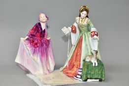 TWO ROYAL DOULTON FIGURINES, comprising Lady Jane Grey HN3680, limited edition 375/5000 with