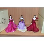 THREE BOXED COALPORT FIGURINES, comprising At The Stroke of Midnight: A New Millennium, from a