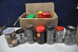 A LARGE COLLECTION OF SPARES to include screws, hinges, nails, bolts, nuts, clips etc and a box of