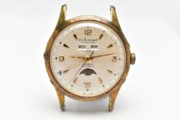 A 'LE CHEMINANT' SKYMASTER WATCH HEAD, automatic movement, round off white dial, signed 'Le