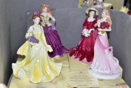 FOUR BOXED COALPORT FIGURINES, comprising 'Winter' from the Four seasons collection, from an edition