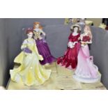 FOUR BOXED COALPORT FIGURINES, comprising 'Winter' from the Four seasons collection, from an edition