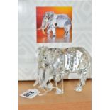 A BOXED SWAROVSKI CRYSTAL ELEPHANT, 169970, from the Inspiration Africa series, Swarovski Collectors