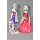 TWO ROYAL DOULTON FIGURINES, comprising Gretchen HN1562 (hand broken and part missing), in pink