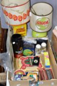 A BOX AND LOOSE BREWERIANA AND SUNDRY ITEMS, to include Double Diamond and Skol table lamps with