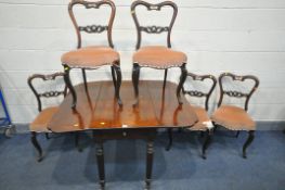 A VICTORIAN WALNUT PEMBROOKE TABLE, with a single drawer, on fluted legs, open length 119cm x closed