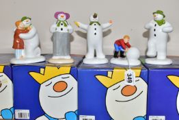 FIVE BOXED COALPORT THE SNOWMAN CHARACTER FIGURES, comprising The Special Moment, Dressing Up, The