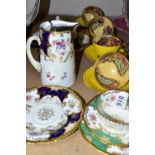 A GROUP OF AYNSLEY 'ORCHARD GOLD' YELLOW CUPS AND COALPORT TEAWARES comprising Aynsley 'Orchard