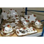 A GROUP OF ROYAL ALBERT 'OLD COUNTRY ROSES' PATTERN TEA WARES, comprising one rectangle sandwich