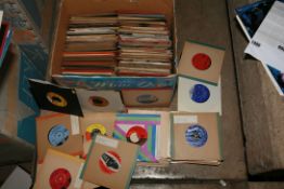 A TRAY CONTAINING APPROX ONE HUNDRED AND SIXTY 7in SINGLES mostly by The Shirelles, Aretha Franklin,