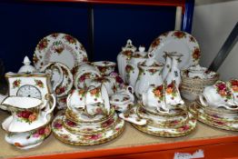 A ROYAL ALBERT 'OLD COUNTRY ROSES' PATTERN TEA SET, comprising six cups, six saucers, six tea