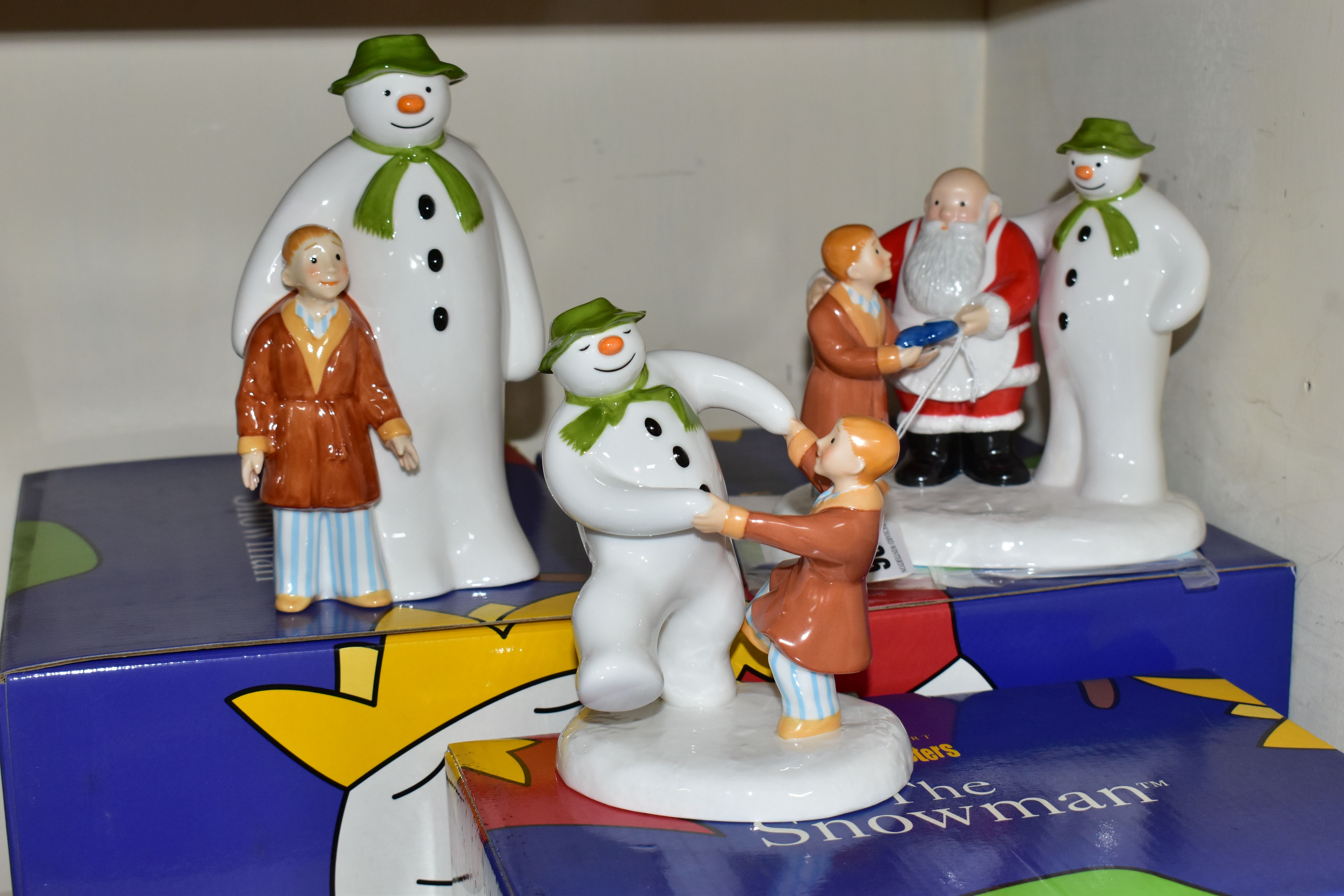 THREE BOXED COALPORT THE SNOWMAN CHARACTER FIGURES, comprising The Special Gift: Collector's