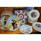 A GROUP OF ROYAL DOULTON BALLOON SELLER PLATES AND OTHER COLLECTORS PLATES, to include Royal Doulton