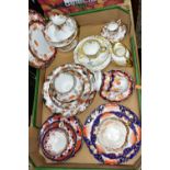 ONE BOX OF EARLY AYNSLEY CHINA TEA WARES, comprising an Aynsley bone china square offset tea cup,