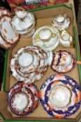 ONE BOX OF EARLY AYNSLEY CHINA TEA WARES, comprising an Aynsley bone china square offset tea cup,