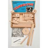 A CHILDS 1950'S WILLY FANGEL'S No41 CONNECTOR WOODEN CONSTRUCTION KIT, conceived by a Danish