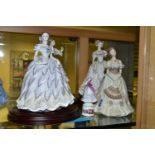 FIVE ROYAL WORCESTER AND COALPORT FIGURINES, comprising Royal Worcester for Compton & Woodhouse: The