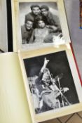 POP MUSIC PHOTOGRAPHS & AUTOGRAPHS, two albums containing photographs (some signed) of pop music