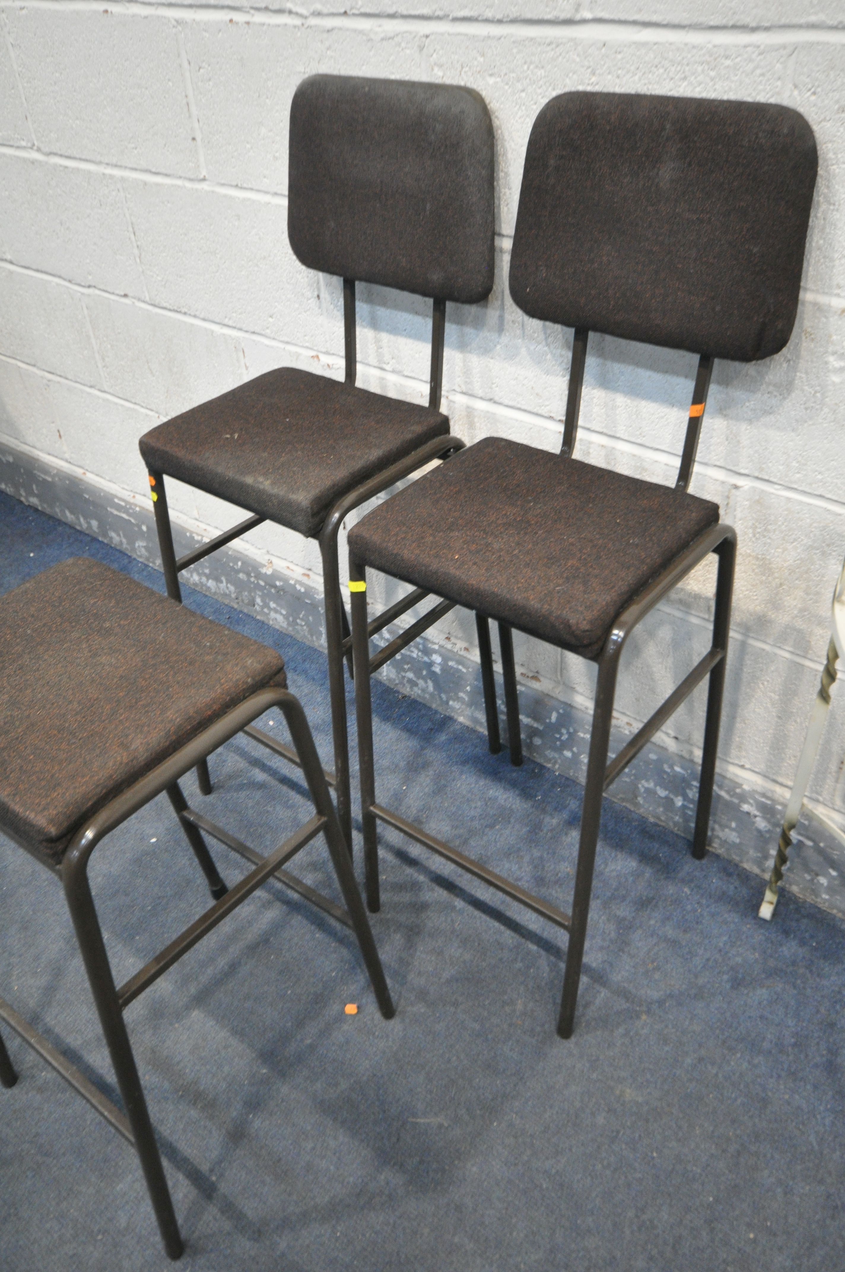 A CAST IRON UMBRELLA STAND, with drip tray, in a green finish, width 50cm x depth 16cm x height - Image 5 of 6