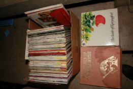 A TRAY CONTAINING APPROX ONE HUNDRED AND TEN LPs of mostly classical music