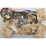A BOX OF MAINLY UK AND WORLD COINAGE, to include 350 grams of mixed silver coins