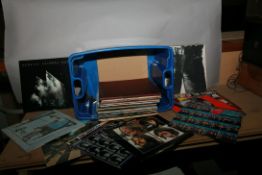 A TRAY CONTAINING FORTY LPs , 12in SINGLES AND A CD including Living in the Past by Jethro Tull,