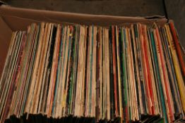 A TRAY CONTAINING OVER ONE HUNDRED LPs (see pics for list)