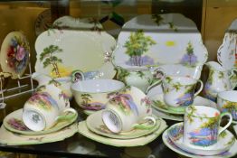 THREE SETS OF AYNSLEY TEAWARES comprising 'Bluebell Time' pattern (as supplied to H.M The Queen) one