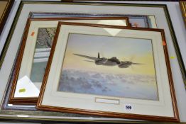 SIX MILITARY AVATION THEMED PRINTS, comprising limited edition Robert Taylor prints, 'Stuka'