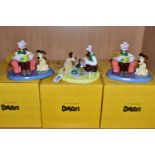 THREE BOXED COALPORT WALLACE AND GROMIT FIGURES /FIGURE GROUPS, comprising 'Picnic on the Moon'