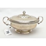 A 'HAMILTON & INCHES' SILVER PORRINGER, of a circular form, stop reeded design with foliage