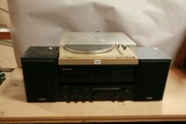 A YAMAHA A-500 NATURAL SOUND AMPLIFIER, a Marantz TT1200 Turntable, a Marantz CD40 CD player (no