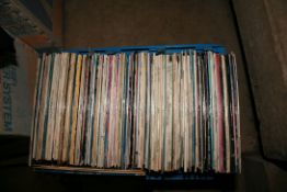 A TRAY CONTAINING OVER ONE HUNDRED AND FORTY LPS including Adam and the Ants, Aretha Franklin,